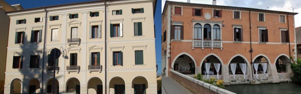 Le sedi dello studio Prof. Antonio Viotto da sinistra   Motta di Livenza, in Borgo Aleandro, n. 8 e Treviso, in Piazza Rinaldi, n. 7, e a